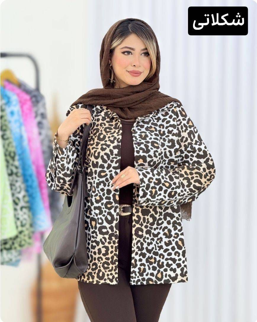 شومیز پلنگی رنگ بندی
