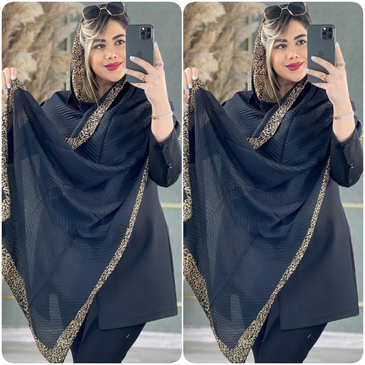شال حاشیه پلنگی