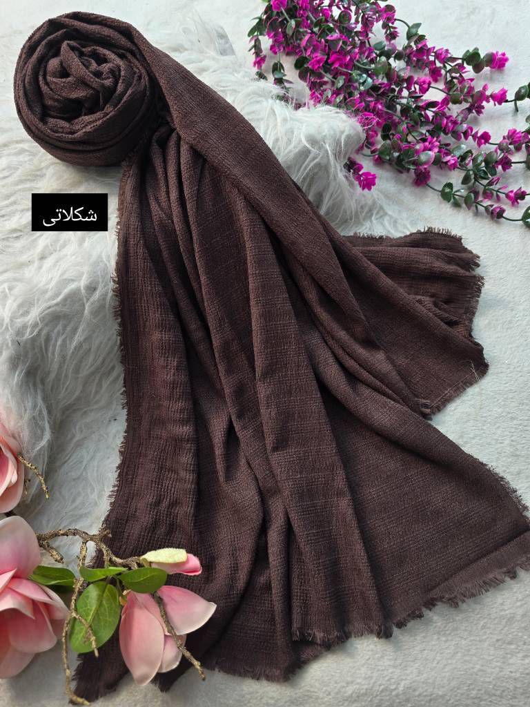 شال کتان رنگی
