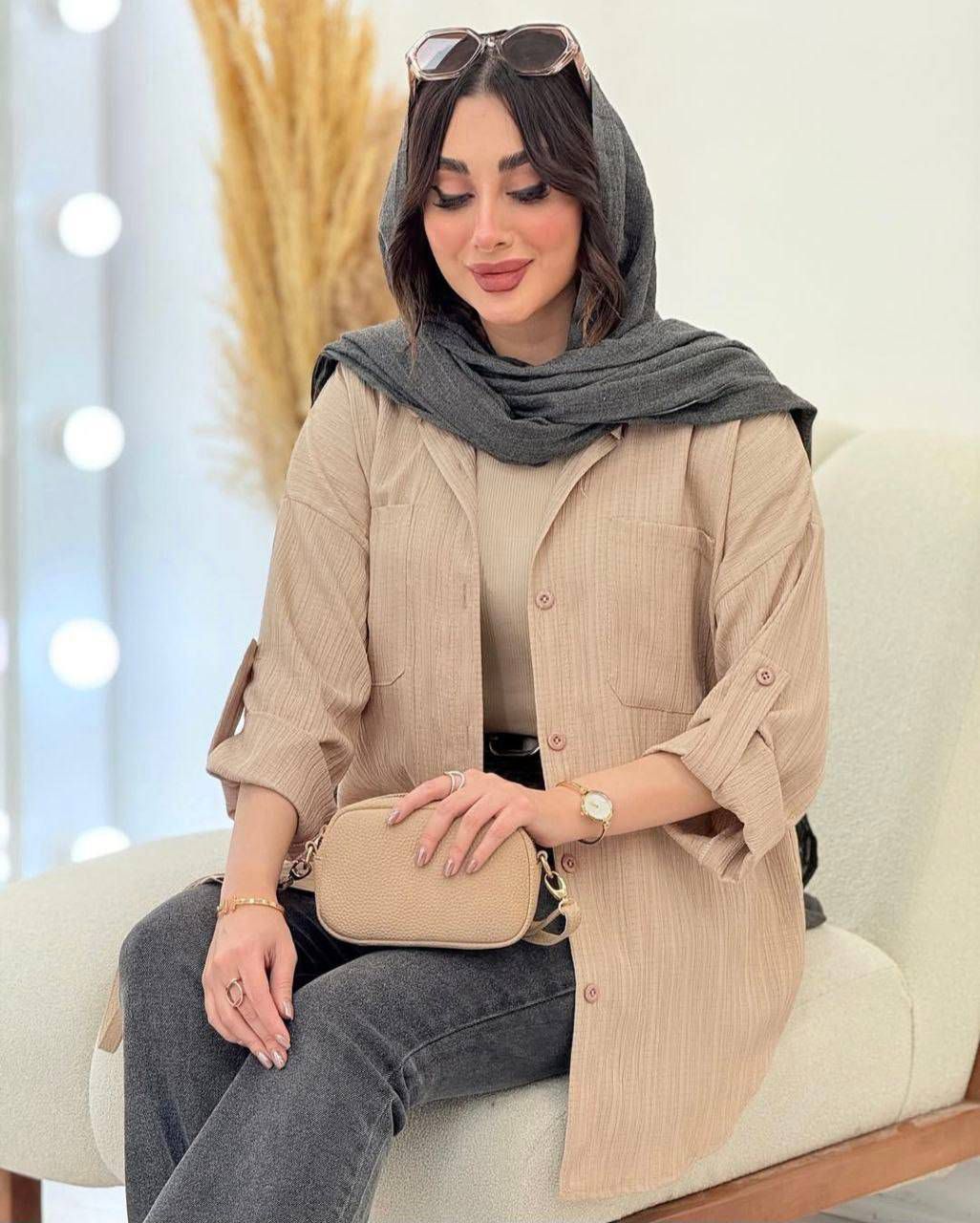 شومیز تبسم دوجیب