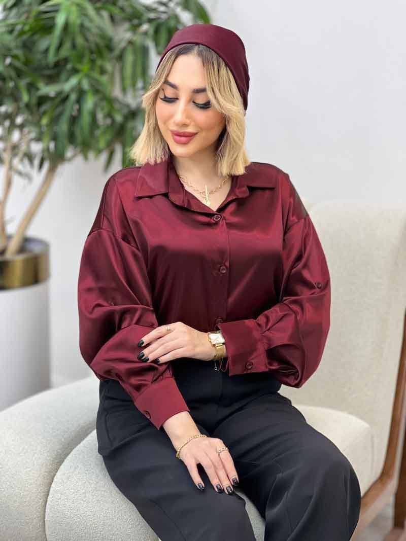 شومیز ساتن مات