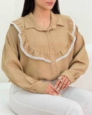 شومیز یقه چین