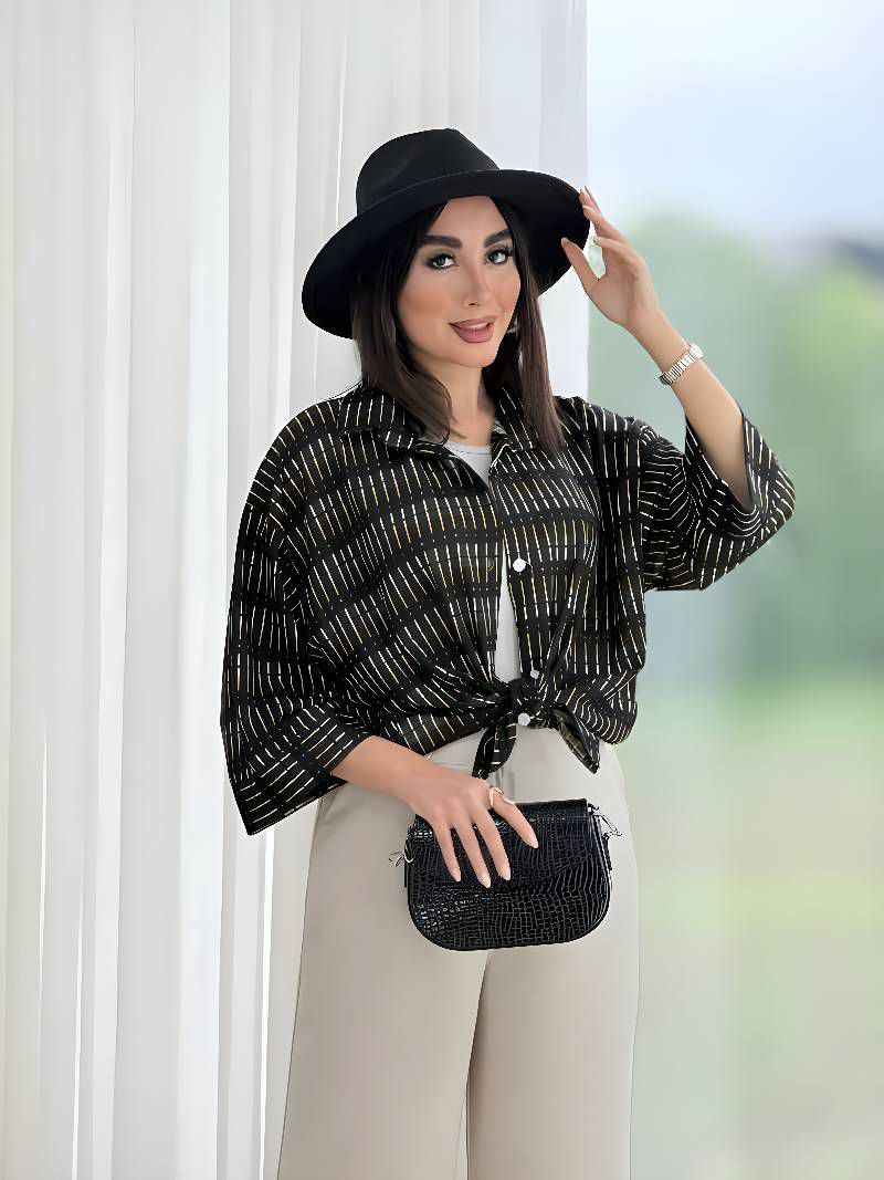 شومیز راه راه فلور