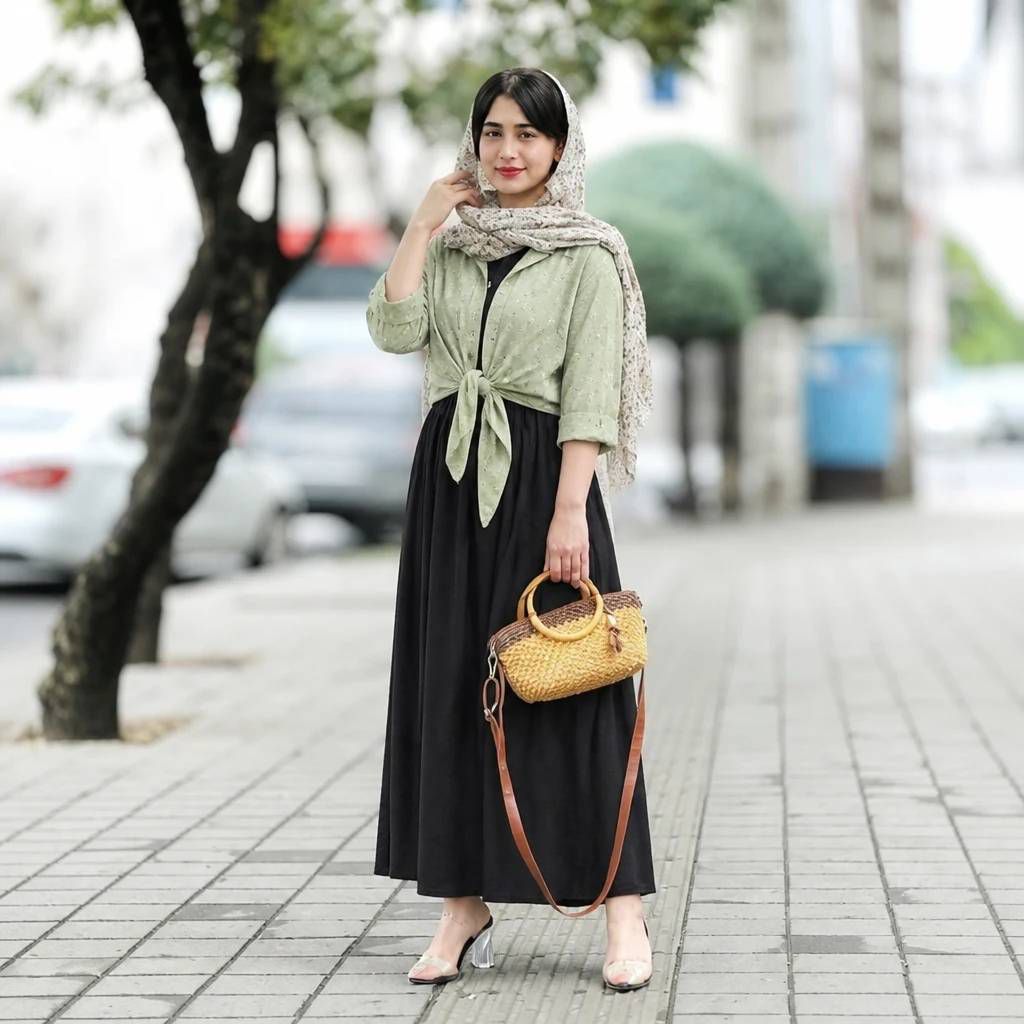 شومیز گره ای و سارافون نازنین