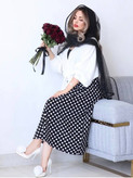 شومیز دامن خال خالی