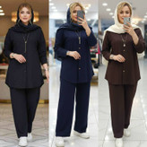 ست مانتو شلوار بسکوییتی