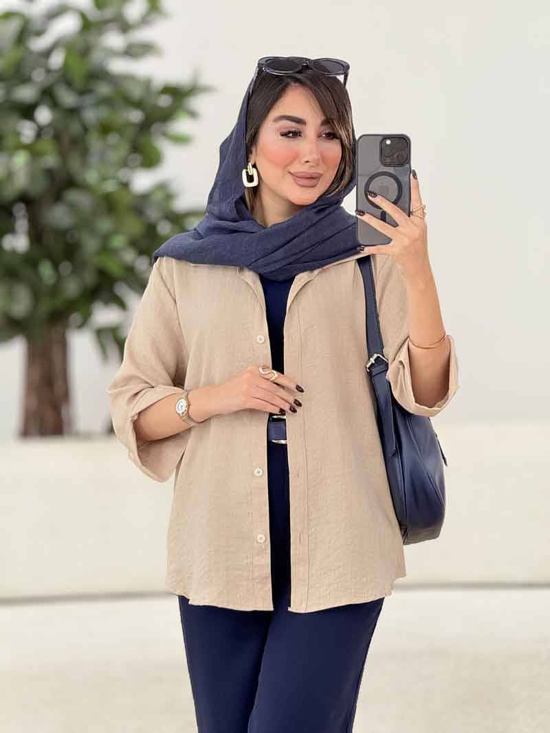 شومیز تابستونی یاسی جنش شانتون عالی
