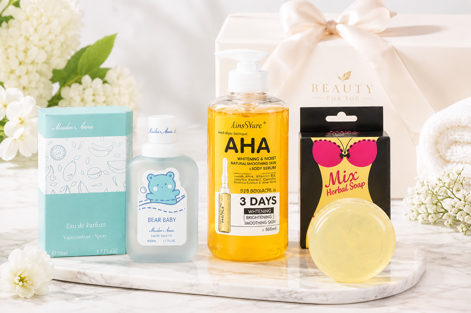 پک مراقبتی بیکینی 1صابون بیکینی+سرمaha روشن کننده+ عطر بیکینی خوشبو کننده