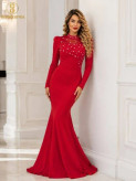 لباس مجلسی مدل پانا | متریال قواصی گرم بالا | تزئین شده با نگین کریستال های دست دوزی شده