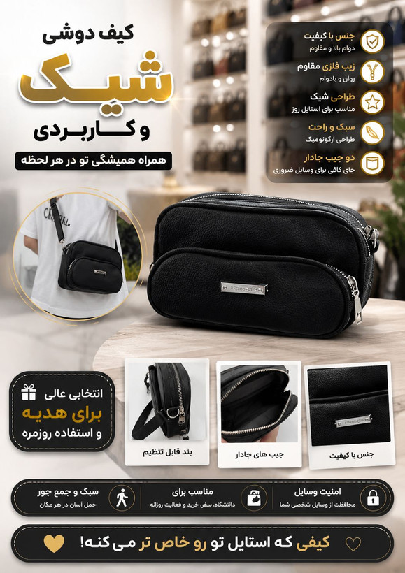 کیف زنانه دوشی شیک و کاربردی